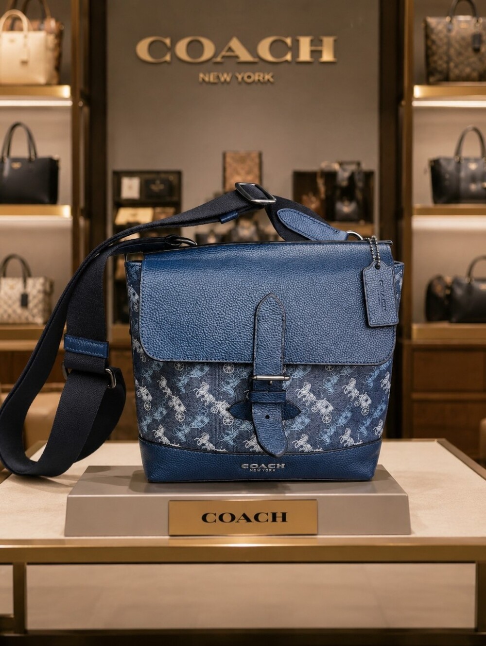 Coach Hudson Crossbody With Horse And Carriage Print